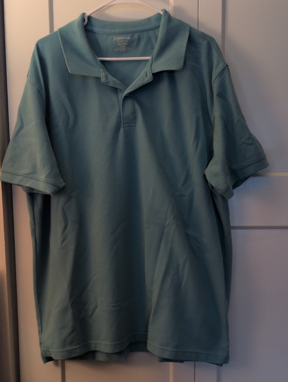 St.Johns Bay Heritage Men's Polo in Ocean Blue-Green